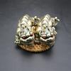Brass -Attracting And Wealth-Keeping Pair Of Diamond-Encrusted Pixiu Office Study Desk Small Ornaments Retro Chinese Style