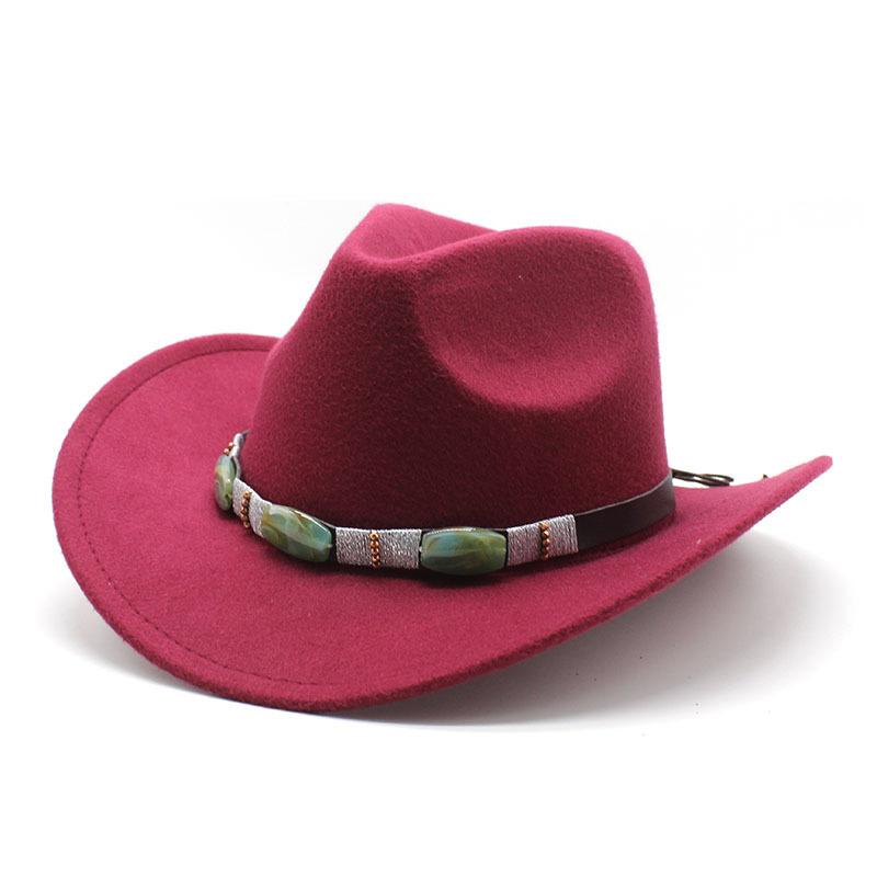 Wind Minority Style Accessories Woolen Western Cowboy Top Hat Men'S And Women'S Couple Hat