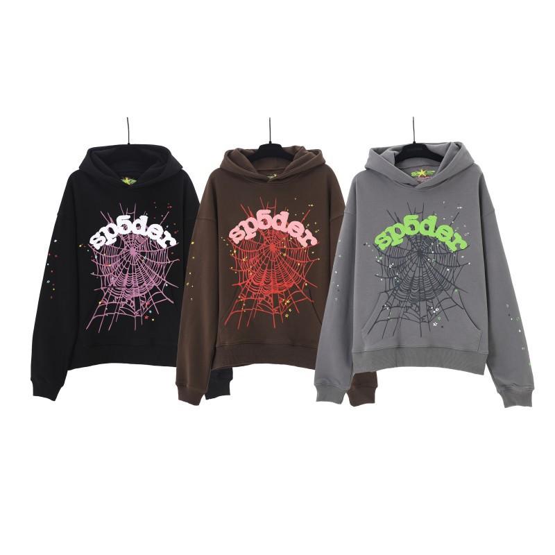 Hanorac Sp5der Bărbați Supradimensionat Bumbac Pulover Cu Design Imprimat Puff Stil Streetwear Hip Hop