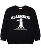 UNION GARMENTS Headstand Cat French Oversized Sweatshirt Black