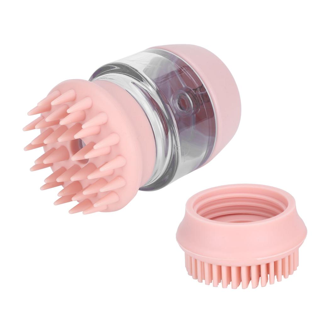 Tierbadebürste Multifunktions-Pflege Massage Duschbürste Kamm Zubehör für HundePink