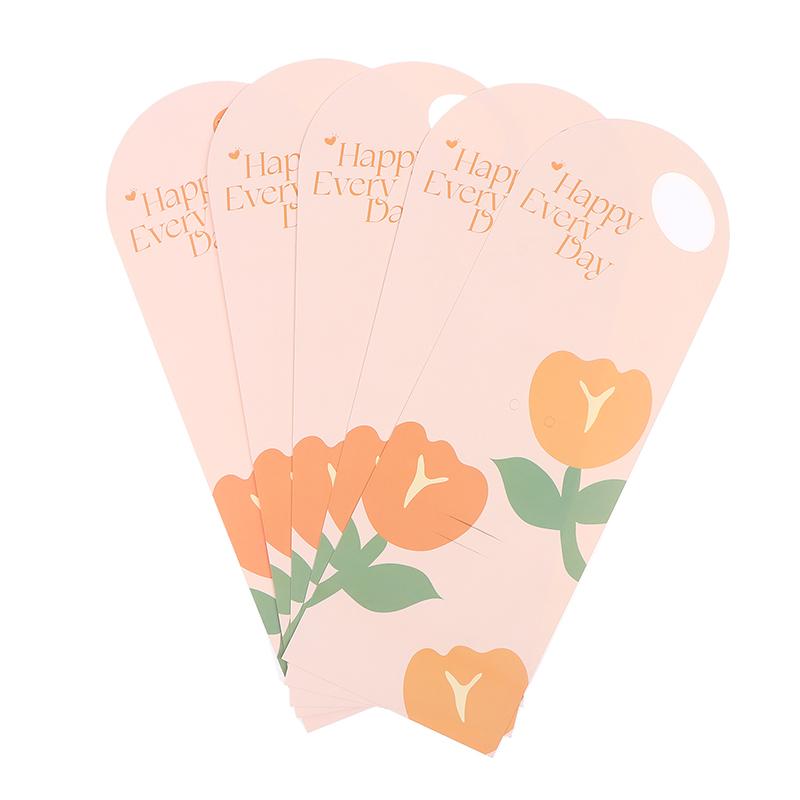 5 Stück Handheld-Strauß-Verpackungsbox Papierblumenkarte Blumenarrangement-Papier Valentinstag Festivalbedarf