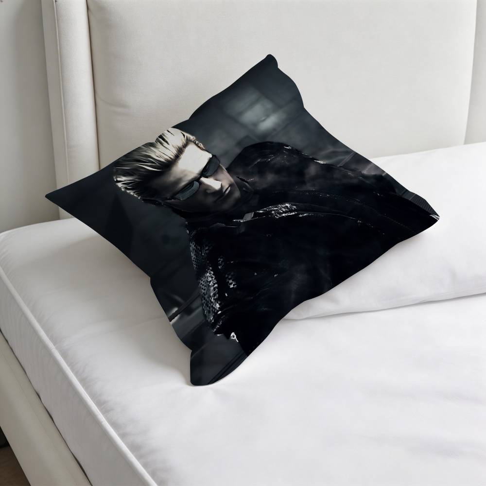 Funny AAlbert Wesker Decorative Square Pillow Cover Soft Comfortable Pillow Case Sofa Bed Home Decoration