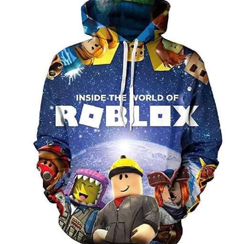 Trendy Roblox Youth Hooded Sweatshirt With Digital Print For Stylish Kids In Various Colors