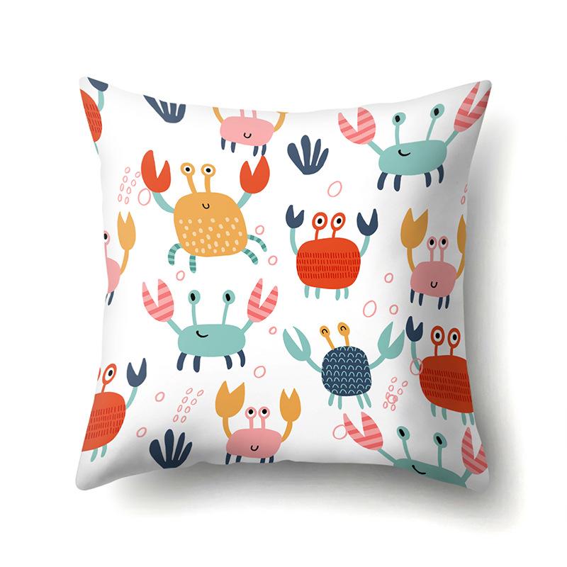 Geometric Creative Single-Sided Pillow Cover Living Room Sofa Cushion Cover Polyester Pillow Cover Office Waist Cover