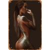 Decorative Metal Tin Sign, Anime Fitness Girl, 20x30 cm