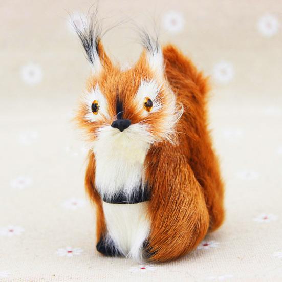 Simulation Animal Squirrel Plush Lifelike Christmas Tree Ornament Decoration