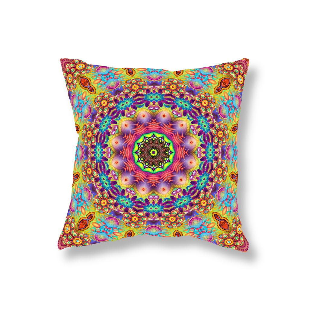 Psykedelisk Geometrisk Mandala Trykk Pynteputetrekk Sofadekor Rom Nattbord Kontor Spillstol Putetrekk Hjemmedekor