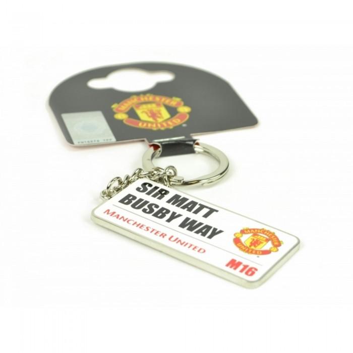 Manchester United FC Official Football Street Sign Keyring