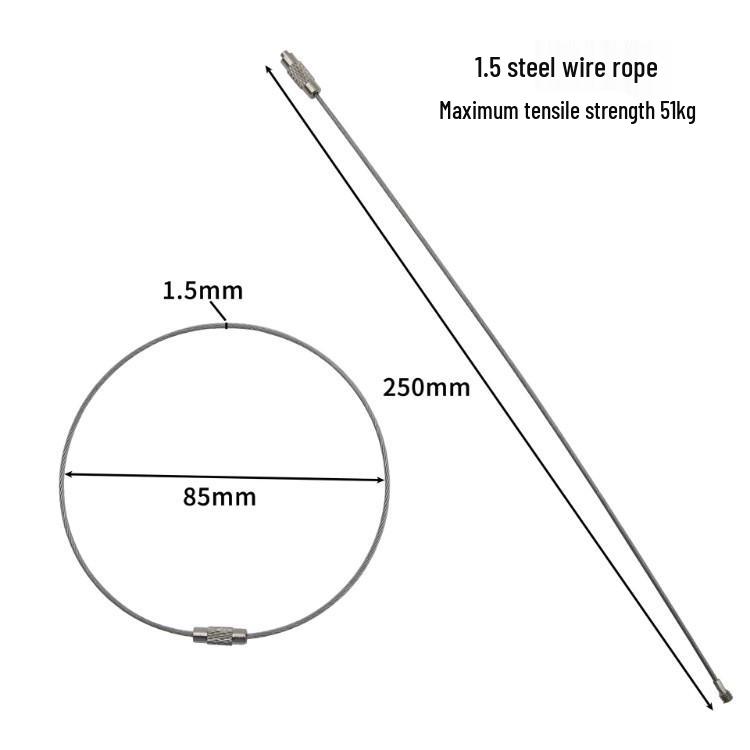 Stainless Steel Wire Key Ring and Loop Buckle