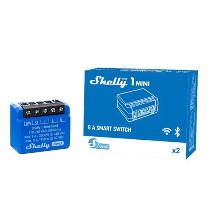 Interrupteurs électriques Shelly SHELLY 1 MINI GEN3 Bleu