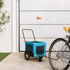 VidaXL Pet Bike Trailer Blue and Black 93932