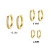 1 Pair Minimal Exquisite Hoop Crystal Zirconia Small Huggie Thin Cartilage Earring For Women Helix Tragus Piercing Zircon
