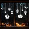 Removable Halloween Static Cling Window Stickers Ghost Pumpkin Bat Spider Web Decals for Glass Door and Window Decoration