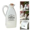 4pcs Ceramic Dispenser Set Including Oil Bottle Vinegar Bottle Salts Pepper Shaker Practical for Home Cooking