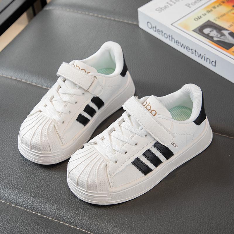 Korean Version of Children's Casual Board Shoes 2025 Autumn New Boys and Girls Shell Head Sneakers Baby Soft-soled Shoes Tide