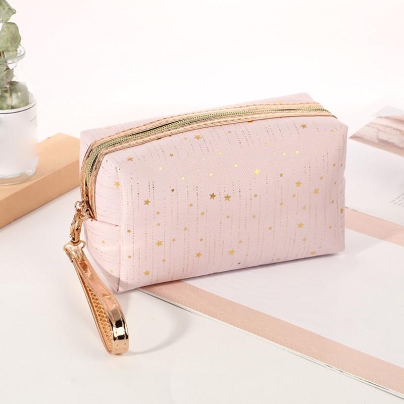 Women Star Decoration Cosmetic Bag Soft Make Up Storage Bag Travel Makeup Toiletry Package Bag Organizer Pouch Case