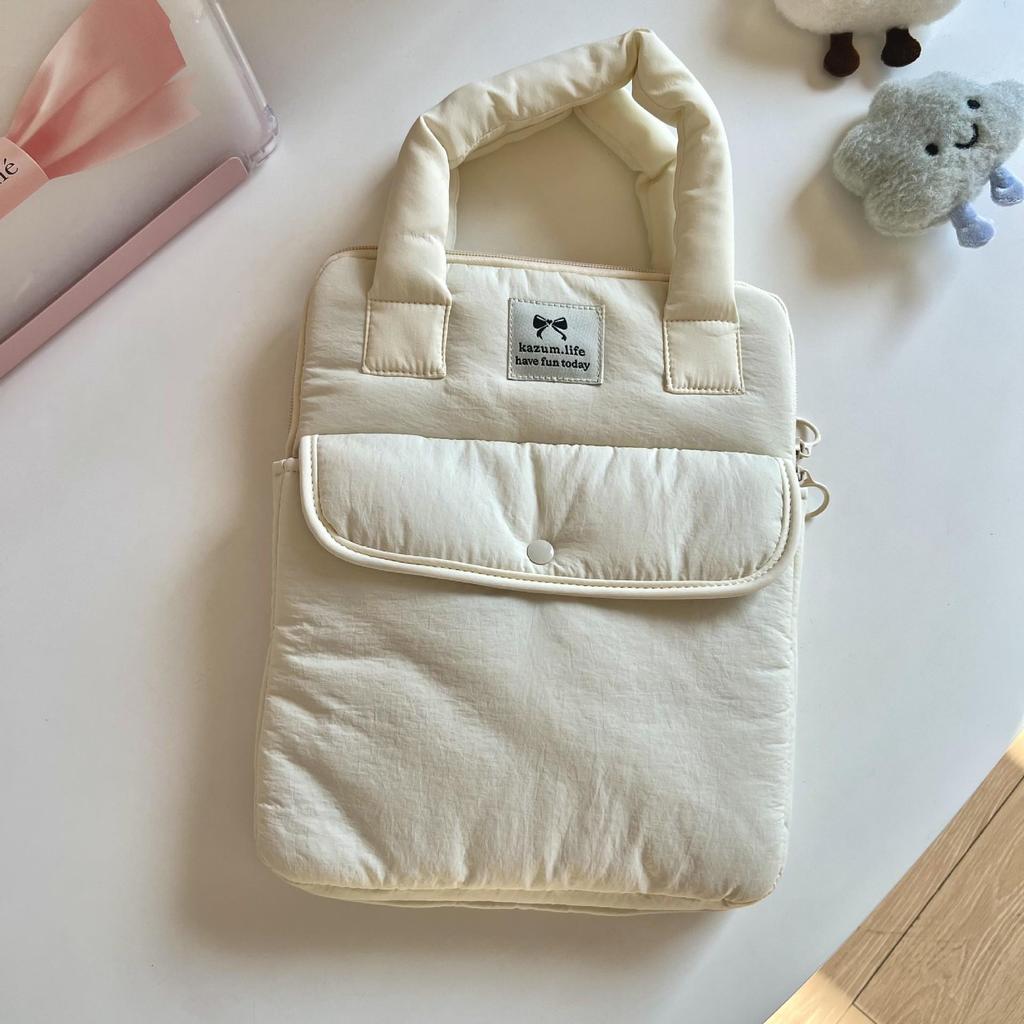 Korean Style Tablet Sleeve: Fits 11-12.9" iPad Pro & 14" Laptop, Single Shoulder & Handheld