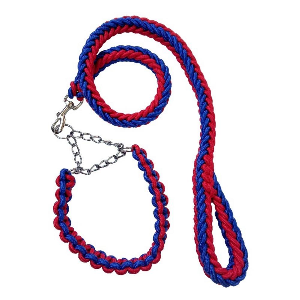 Nylon Eight-strand Braided P-rope Large Dog Dog Chain Pet Collar Leash Small Medium and Large Dog Walking Leash
