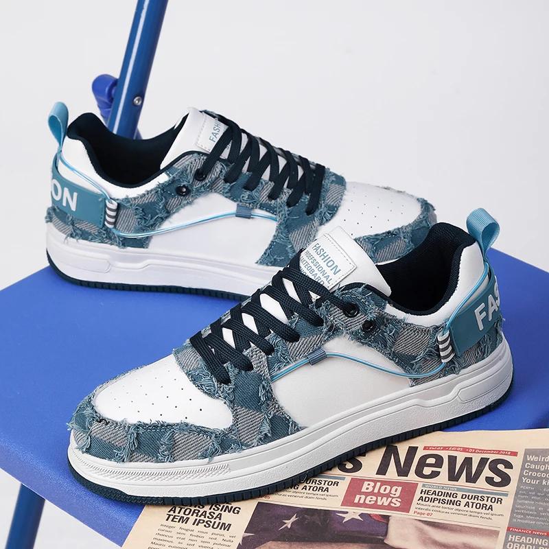 Men's Casual Sports Shoes, Flat Spring and Autumn Breathable Board Shoes, Anti-slip Breathable Canvas Shoes, Large Size
