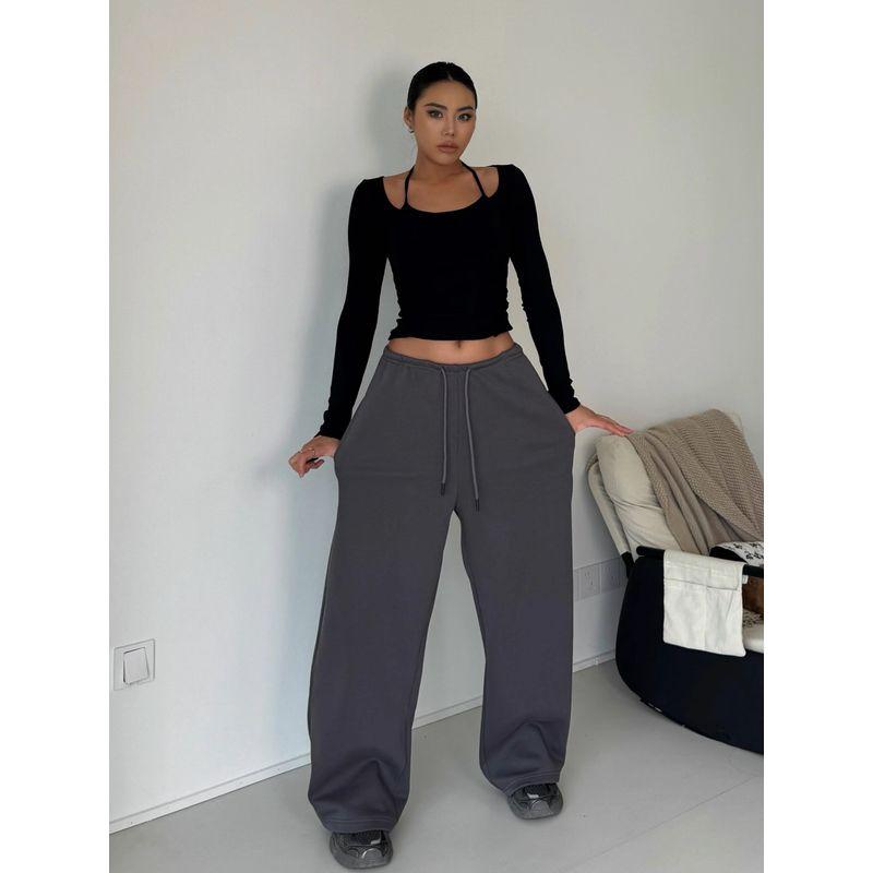 Akiyo Studio 2025 Loose Pants Elastic Lace Thin Velvet Machete Banana Sweatpants Casual Pants Loose