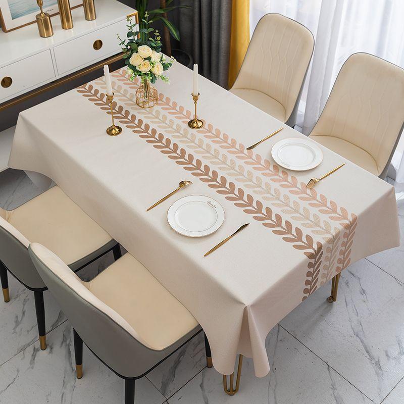 Table Cloth Water Proof 4/6/8 Seater Oil Resistant Table Cloth Aesthetic Table Cloth Waterproof & Oilproof and Wear-resistant 140*140cm(4 seats)