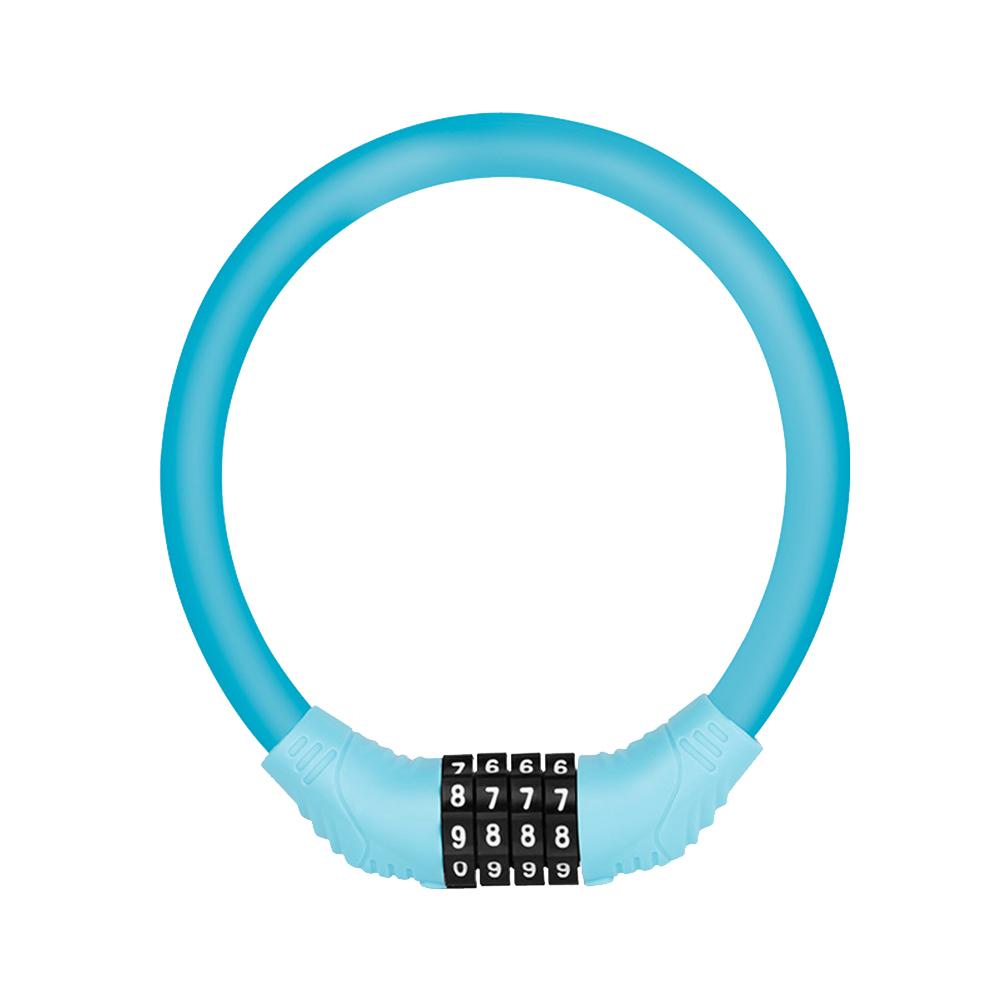 Bicycle Locks 4 Digit Password Locks for Mountain MTB Road Bike Anti-theft Security Cable Lock Portable Cycling Lock Accessories