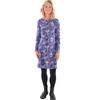 Lazy Jacks Womens/Ladies Fleur All-Over Print Long-Sleeved T-Shirt Dress