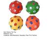 Squeaky Ball Dog Toy Puppy Chew Toy with Paw Print Texture Interactive Dog Teeth Cleaning Toy for Aggressive Chewers