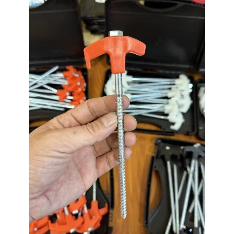 

10PCS tent nails bold and high ground nails canopy ground nails holder camping field accessories galvanized windproof nails 10pcs червоний