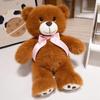 Small Tricolor Ribbon Teddy Bear Plush Doll - 7 or 8 Inch Gift