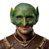 Masque Party Lézard Effrayant Halloween Masque Vert, Masque Demi-Visage Texturé Réaliste, Accessoire de Costume Reptile Détaillé en Mousse PU, pour Fêtes Et