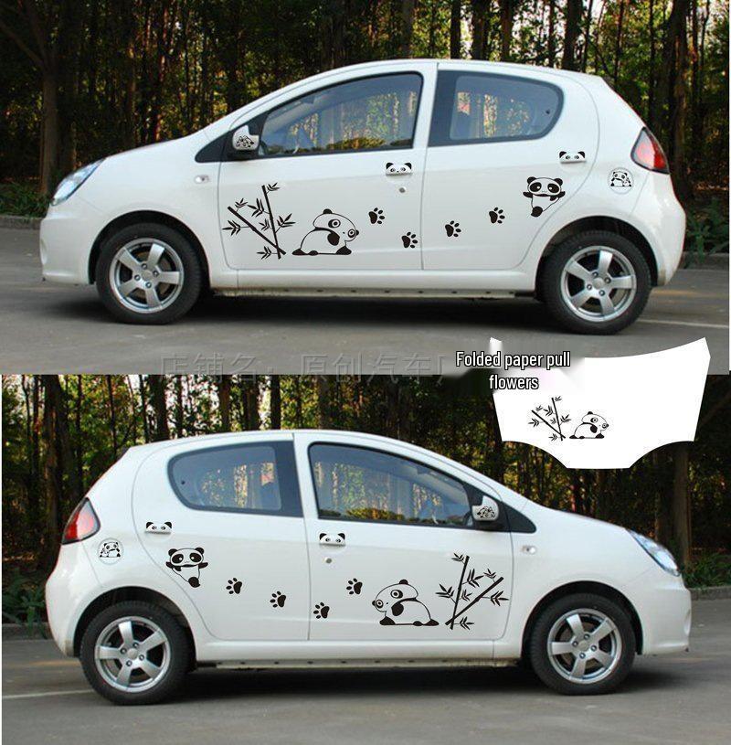 

F0 Lechi Милый Панда Полная Наклейка Декор для Geely чёрный