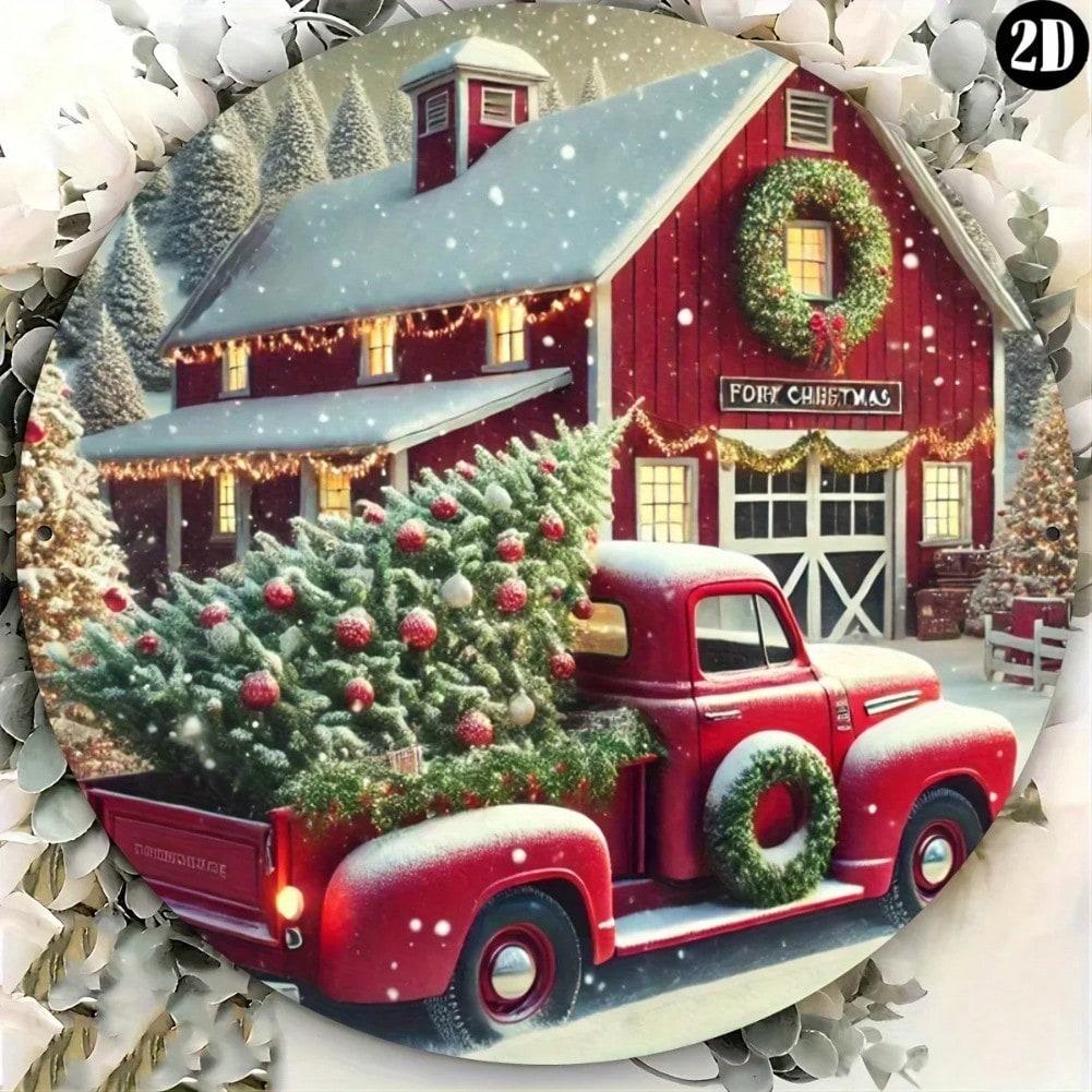 Vintage Tin Wall Art Farmhouse Decor Metal Wall Hanging Rustic Christmas Home разноцветный