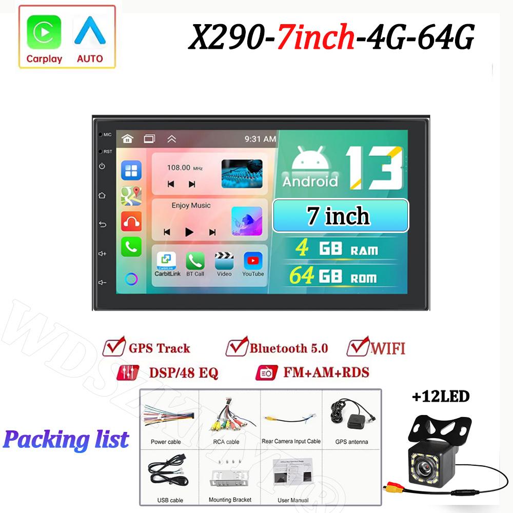 7"/9"/10" Universal 2Din Car Radio 4GB Android 13 Carplay Android Auto GPS BT Automotive Multimedia Car Intelligent Systems