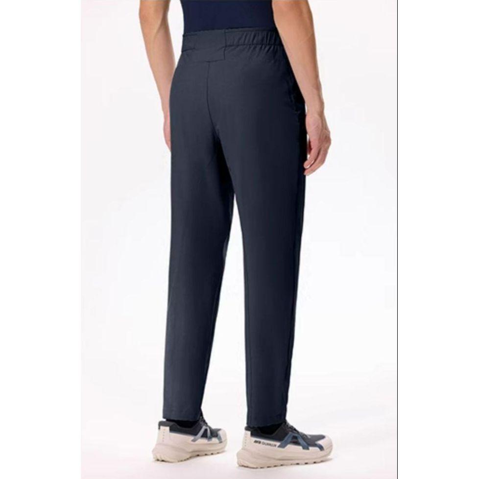 Anta Champion All-Weather Series Solid Color Mid-Waist Straight Casual Pants Men Bottoms Night-Sea-Black 152330511-3