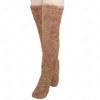Girls Extra Long Knee High Floor Socks, Warm High Tube Leg Warmers, Soft Non-Slip Long Socks for Indoor Home Wear