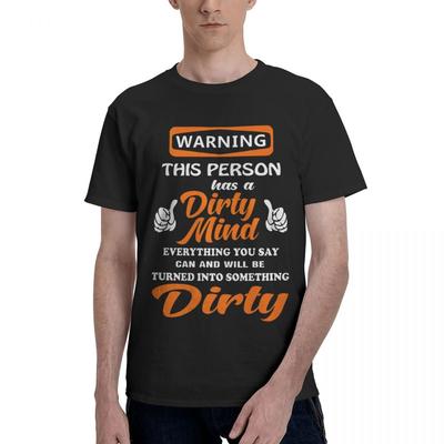 Warning This Person 100 Cotton Casual Breathable Confortable Vintage Designer Clothes Men Mens Tops