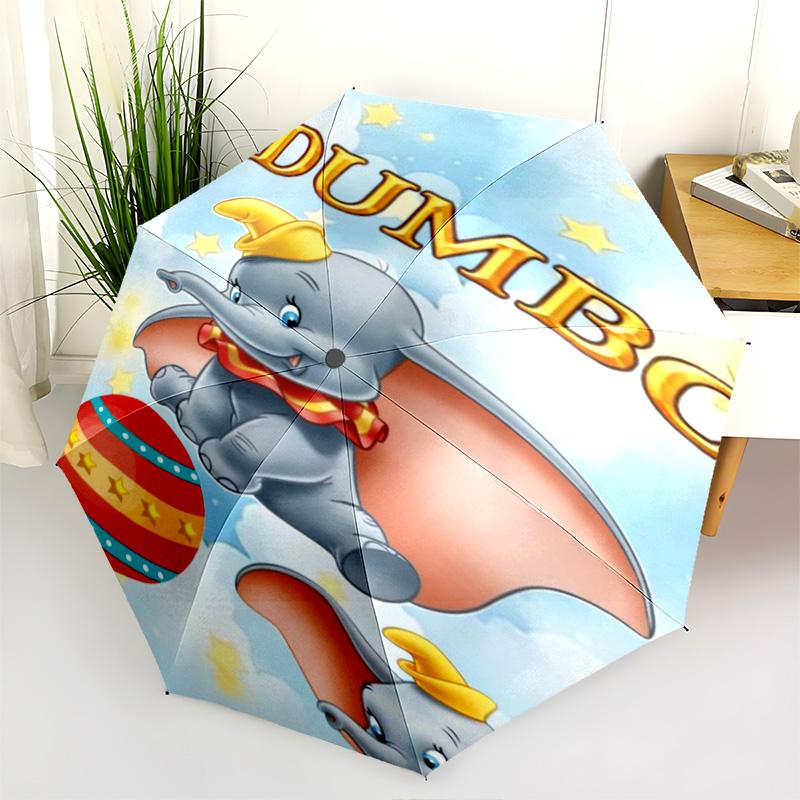 Dumbo Circus Folding Umbrella Suitable For All Seasons Durable Sun Umbrella Outdoor Travel Umbrella