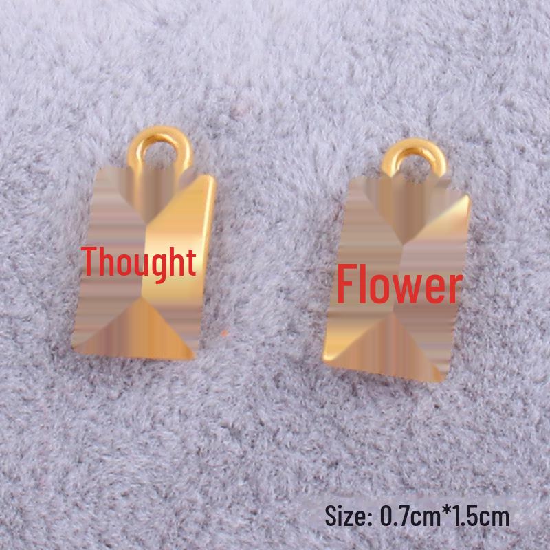 Sand Gold Electroplated Alloy Bracelet Pendant with Nafu Braid