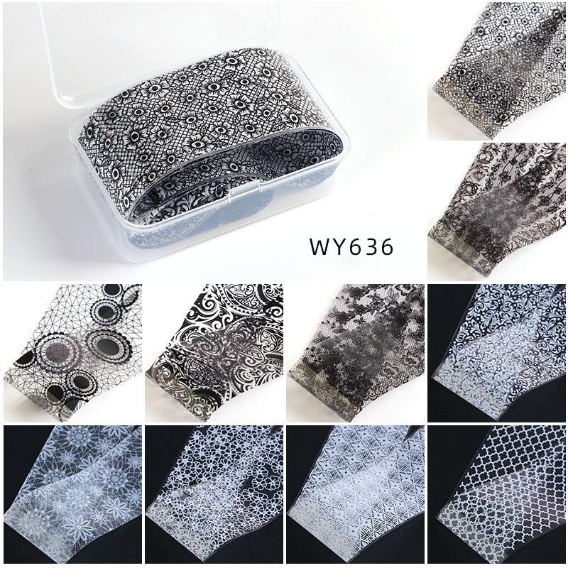 

10 шт./кор. 4*50 см фольга для ногтей Butterflyl цветок переводные наклейки для ногтей наклейки для украшения дизайна ногтей