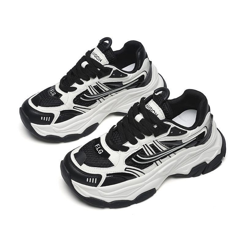 Platform Dad Shoes Women's Fashion Casual Ins Trendy Summer New Mesh Breathable Versatile Fried Street Heightening Sneakers