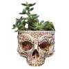 Halloween Skull Flower Pot Gothic Skeleton Planter Container Organizer Suitable for Home Garden Decor