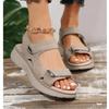 Elegant Women Genuine Leather Sandals Women's Sport Style Lightweight Plus Size Slippers Women Sandals Plus Size