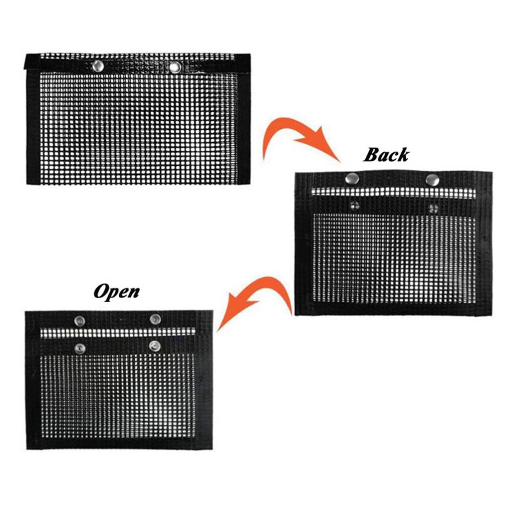 3Sizes Heat Resistant Mesh Non-Stick Grill Mat Outdoor BBQ Bag Baking Tool