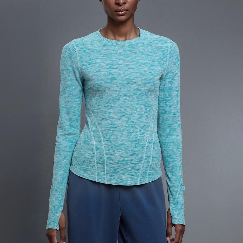 2026 Women s Slim Fit Yoga Top: Round Neck, Long Sleeve, Fitness Wear Medium