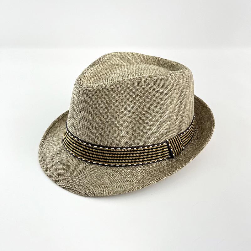 Sombrero Fedora de Primavera y Verano para Niños: Sombrero de Paja para Niños y Niñas, Protección Solar, Ropa de Viaje y Playa, Estilo Británico.
