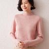 Lekasha Women's Cashmere Knit Sweater: Half-High Collar, Long Sleeves, Ideal Base Layer for Autumn and Winter.