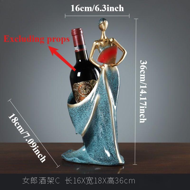 

1pc Desktop Resin Wine Rack TV Cabinet Decoration Home Decoration Pen Holder Restaurant Wine Rack Decorative Resin Figurines