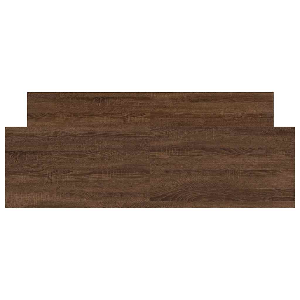 Vidaxl Rama Łóżka Z Wezgłowiem I Zanóżkiem, Brązowy Dąb, 135X190 Cm